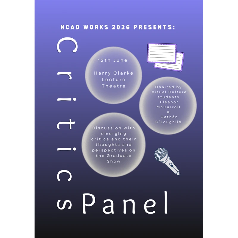 CORPUS Critics Panel with panellists Aidan Kelly Murphy, Barbara Knežević, @Femmetellect, Alice Quinn Banville, and Rik Higashikawa. Organised and Chaired by BA Visual Culture graduates Cathan O’Loughlin and Eleanor McCarroll.