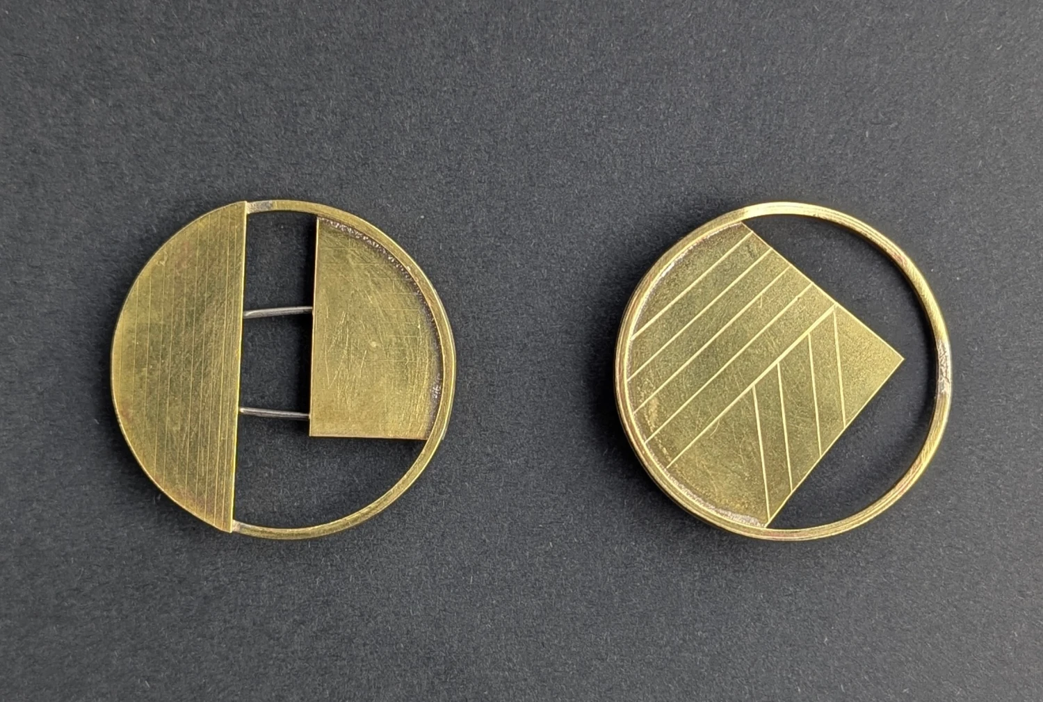 *Lines of Mine*, brass, various dimensions.