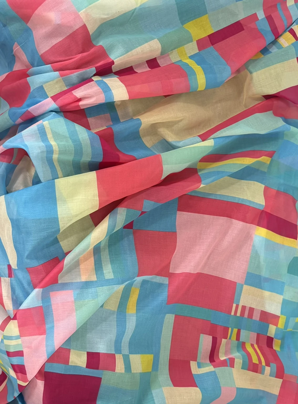 Cotton voile, digital print.