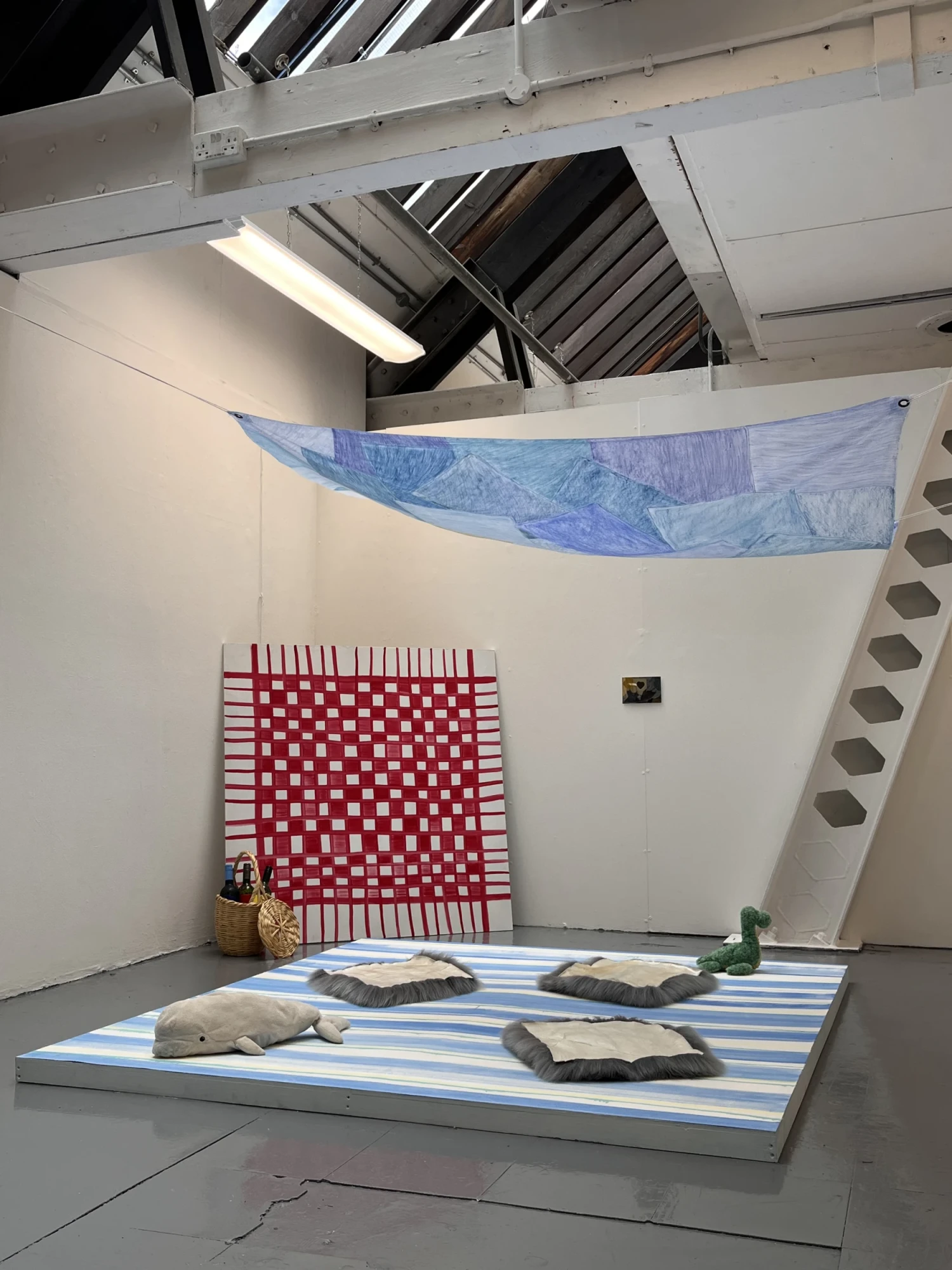 Installation view, *A Triptych of Blankets*, NCAD Works 2026.