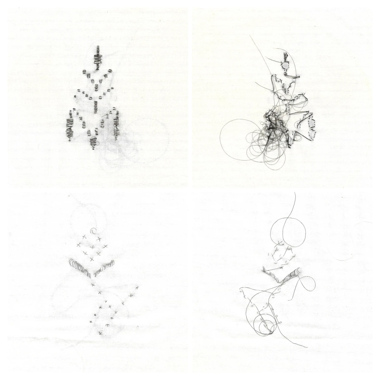 Embroidery with human hair
