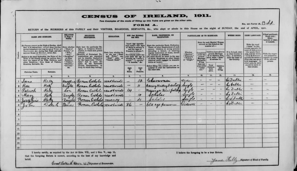Census research, 11 year old hosiery worker at Smythco, 1911.