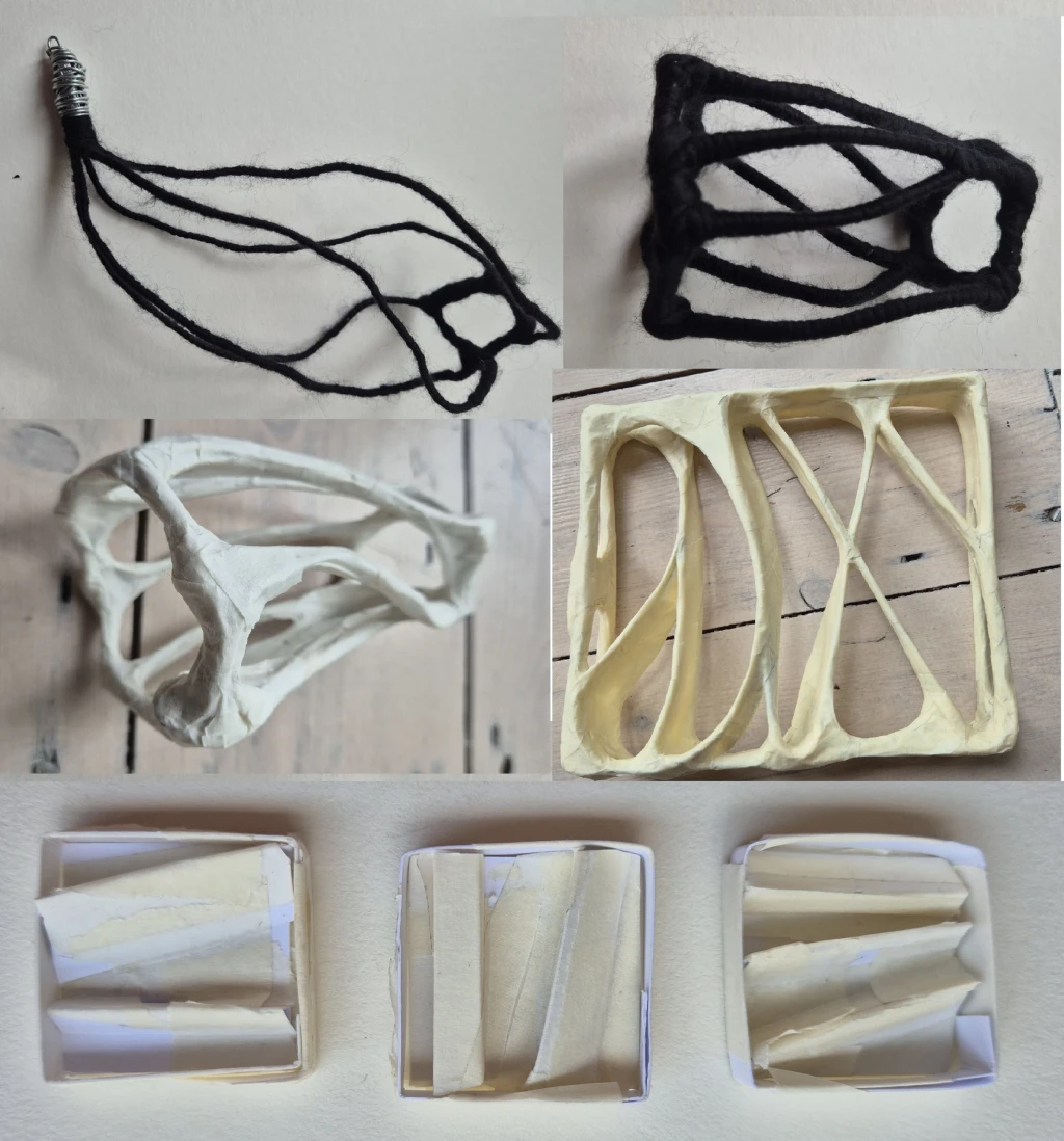 Maquettes from organic drawings