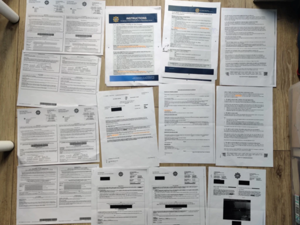 Researching existing paper-based traffic fines (Fixed Charge Notice).