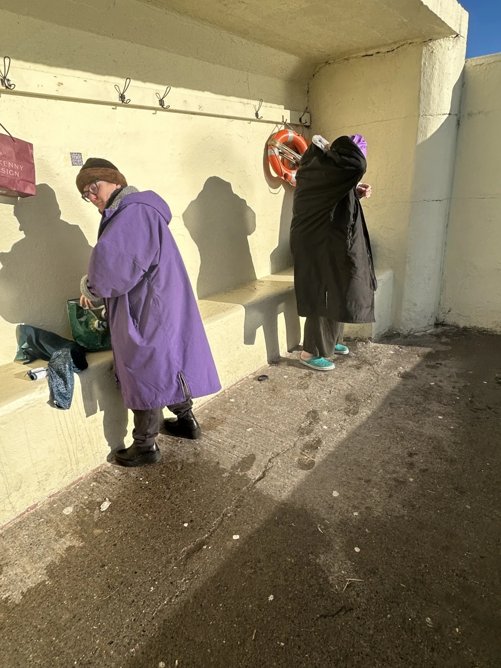 Photograph of ladies swiming shelter, Clontarf, November 2024.