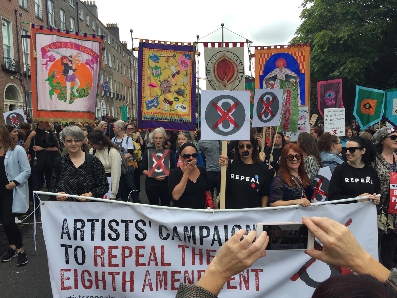 *Artists' Campaign to Repeal the Eighth Amendment*, March for Choice 2017, Photographer Anita Groener. Collection [Type]. Digital Repository of Ireland (2021) [Publisher]. National Irish Visual Arts Library (NIVAL), NCAD [Depositor].