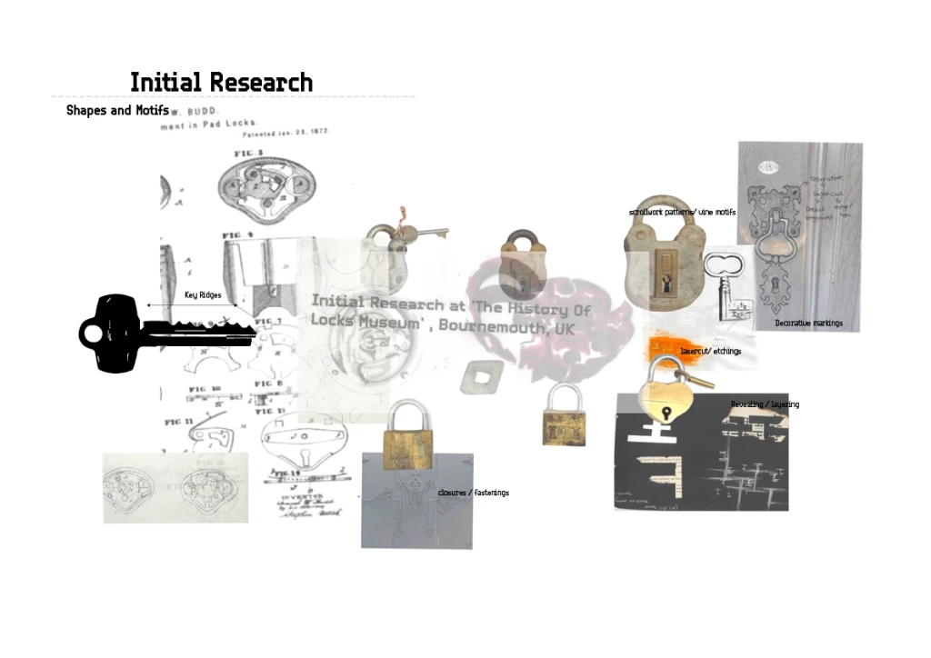Shape and laser cut details research.