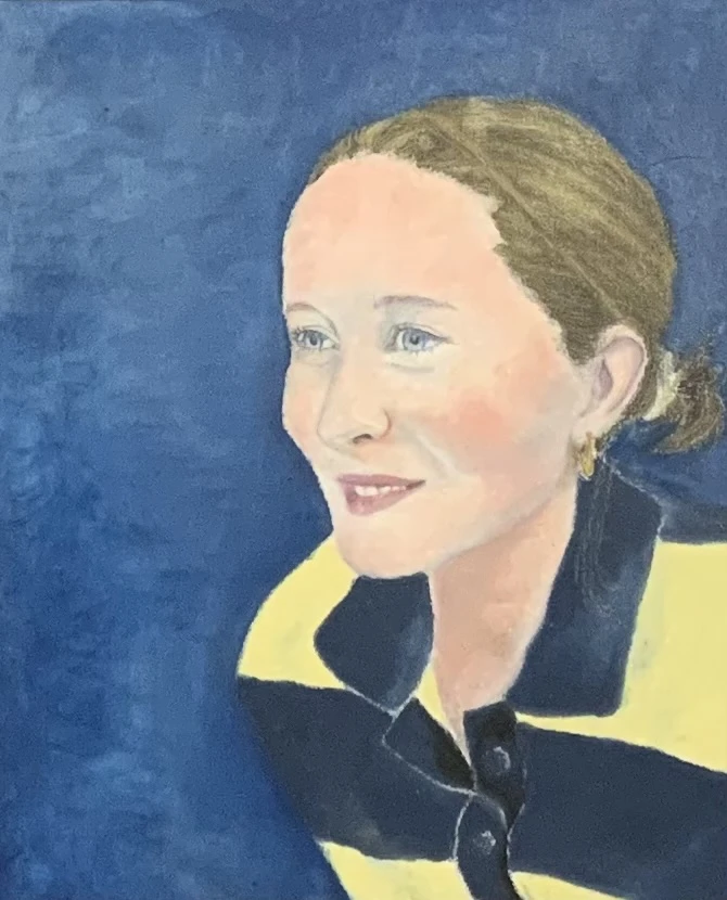 *Éabha*, oil pastel, 30 x 25 cm.