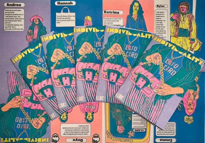 A collection of Riso printed zines that introduce the interviewees.