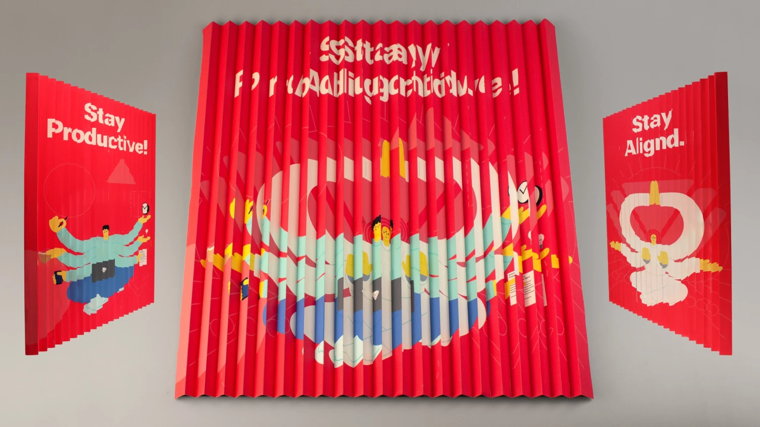 Lenticular poster 01, 55 x 59.4 cm.