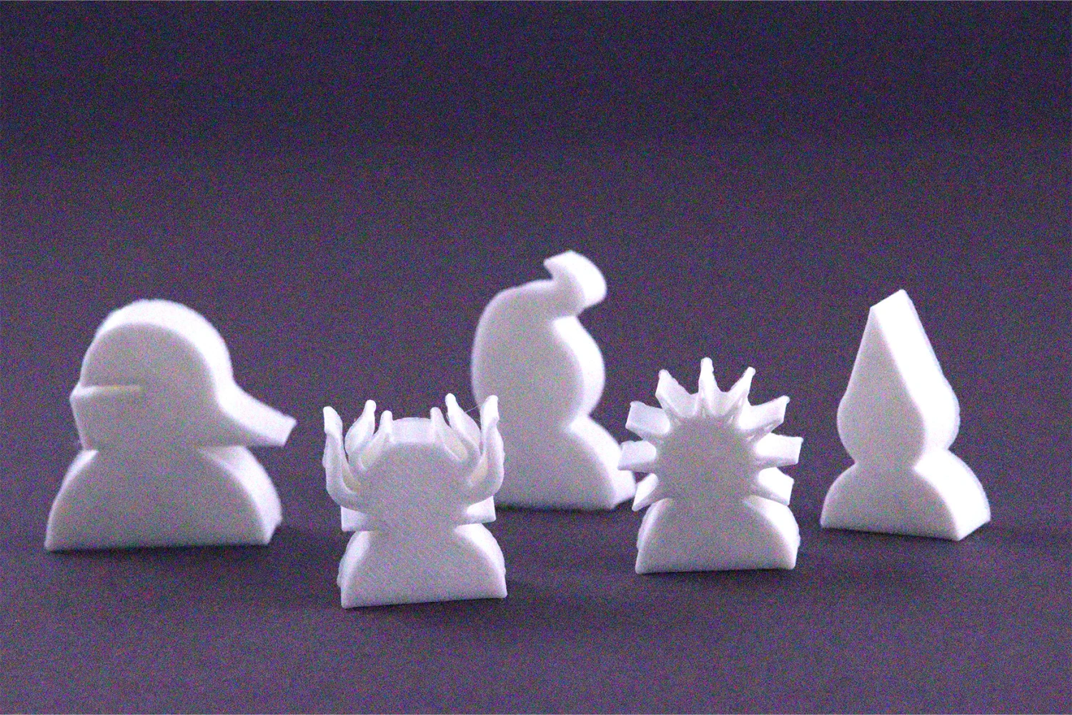 *Immune* pieces, 3D printed, 2.5 x 2 cm.