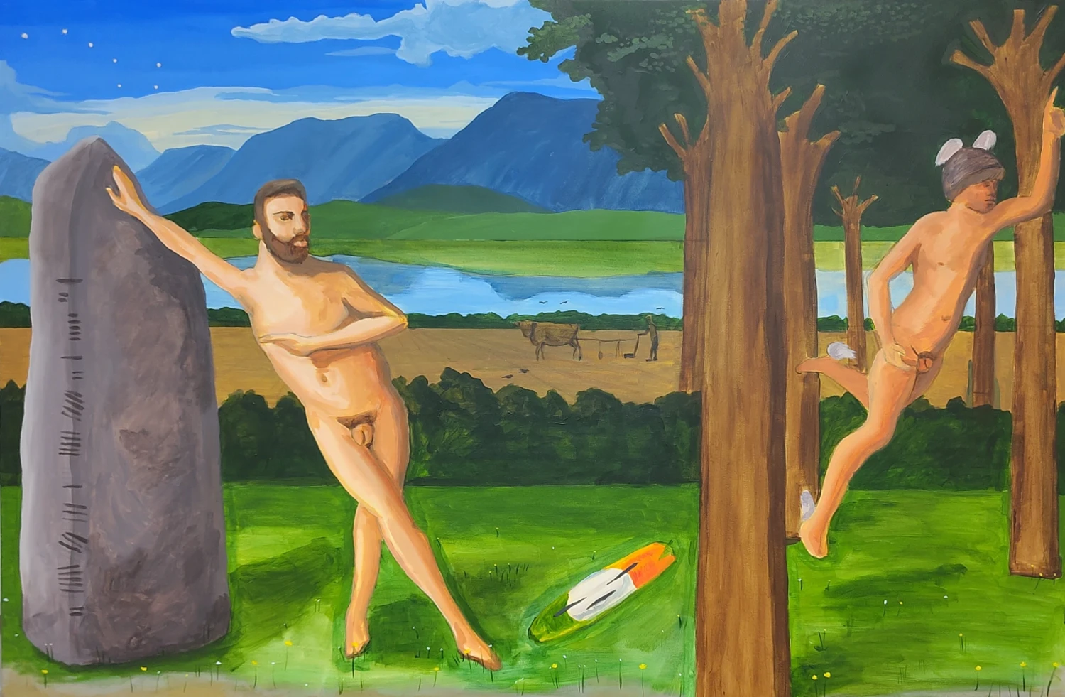 *Lingua Irlanda: The First Real Irish Renaissance Painting*, acrylic on canvas, 80 × 120 cm.