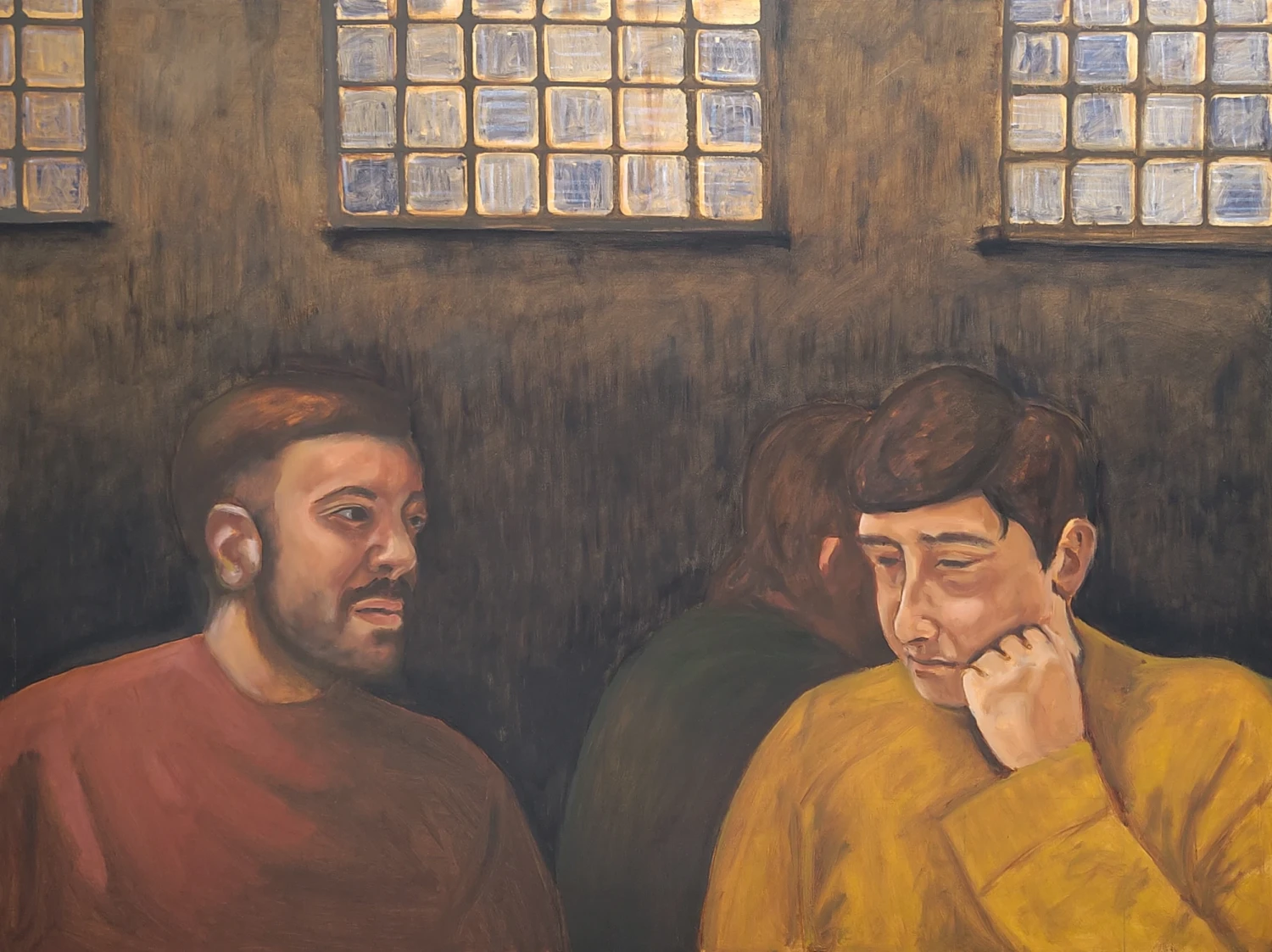*Eoin Broinne* (after Caravaggio), oil on canvas, 60 × 80 cm.