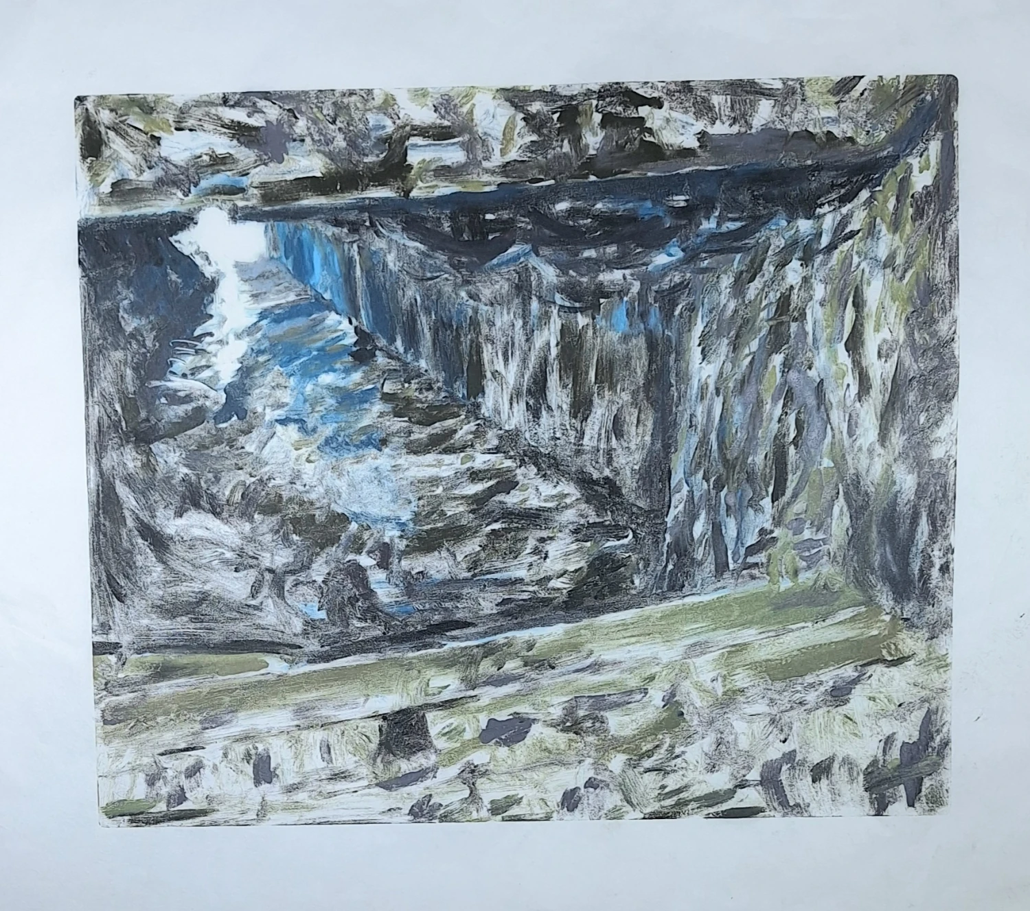 *Passageway*, monoprint, 25 x 30 cm.