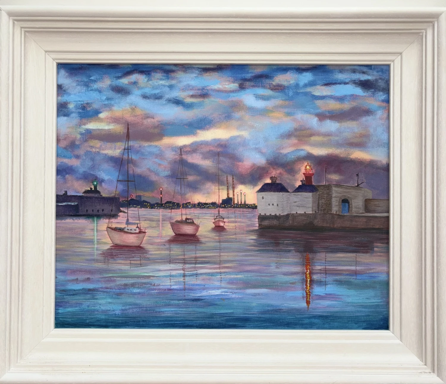 *Dublin Bay at Dusk*, 2025, 40 x 50 cm.