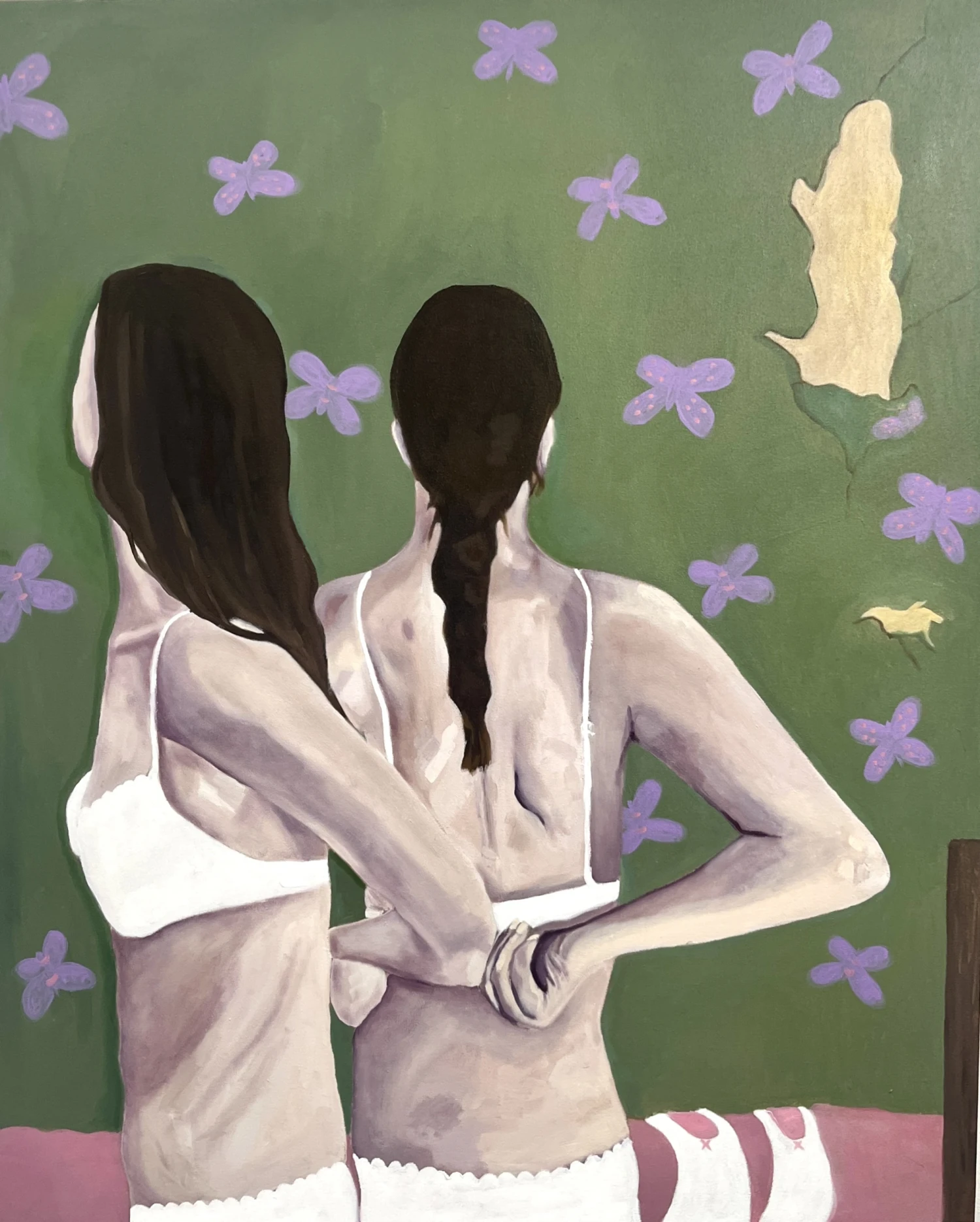 *Butterfly Clips*, oil on canvas.
