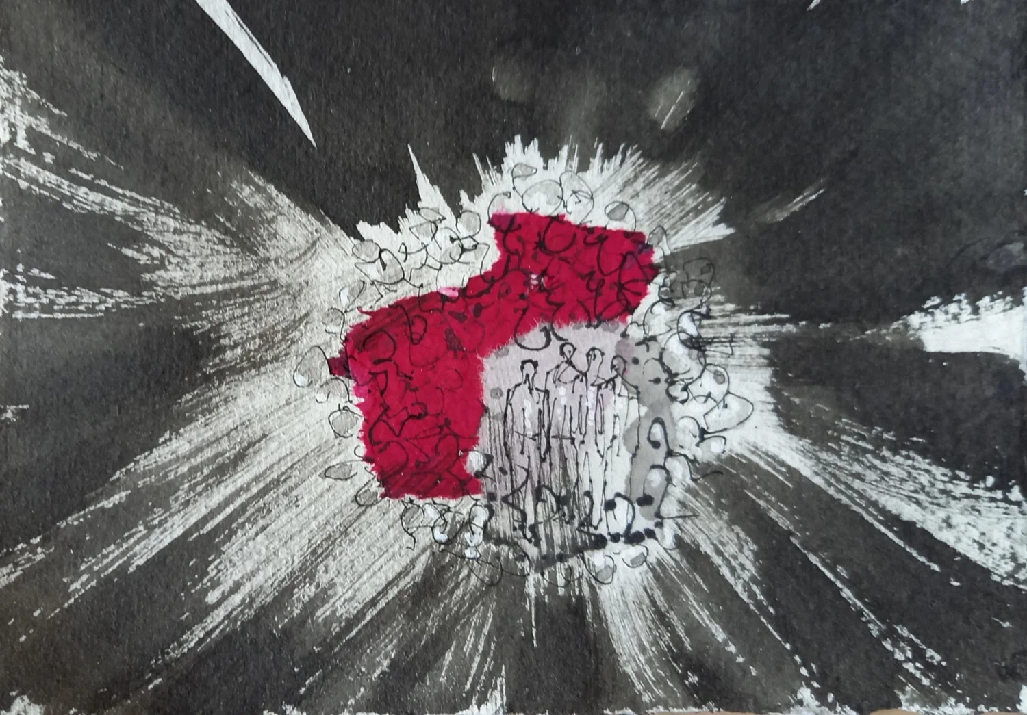 *Untitled*, mixed media, 15.5 x 10.5 cm.