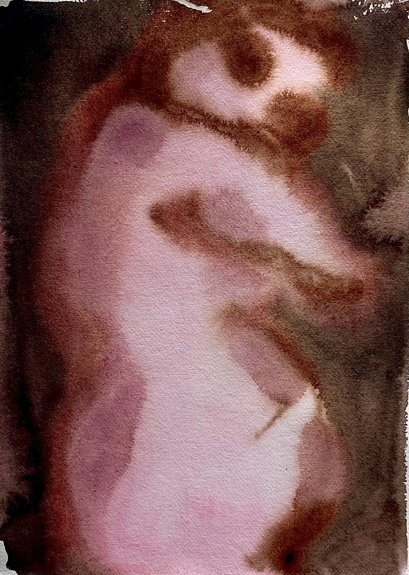 *Mary*, ink and acrylic on paper, 30 x 42 cm.