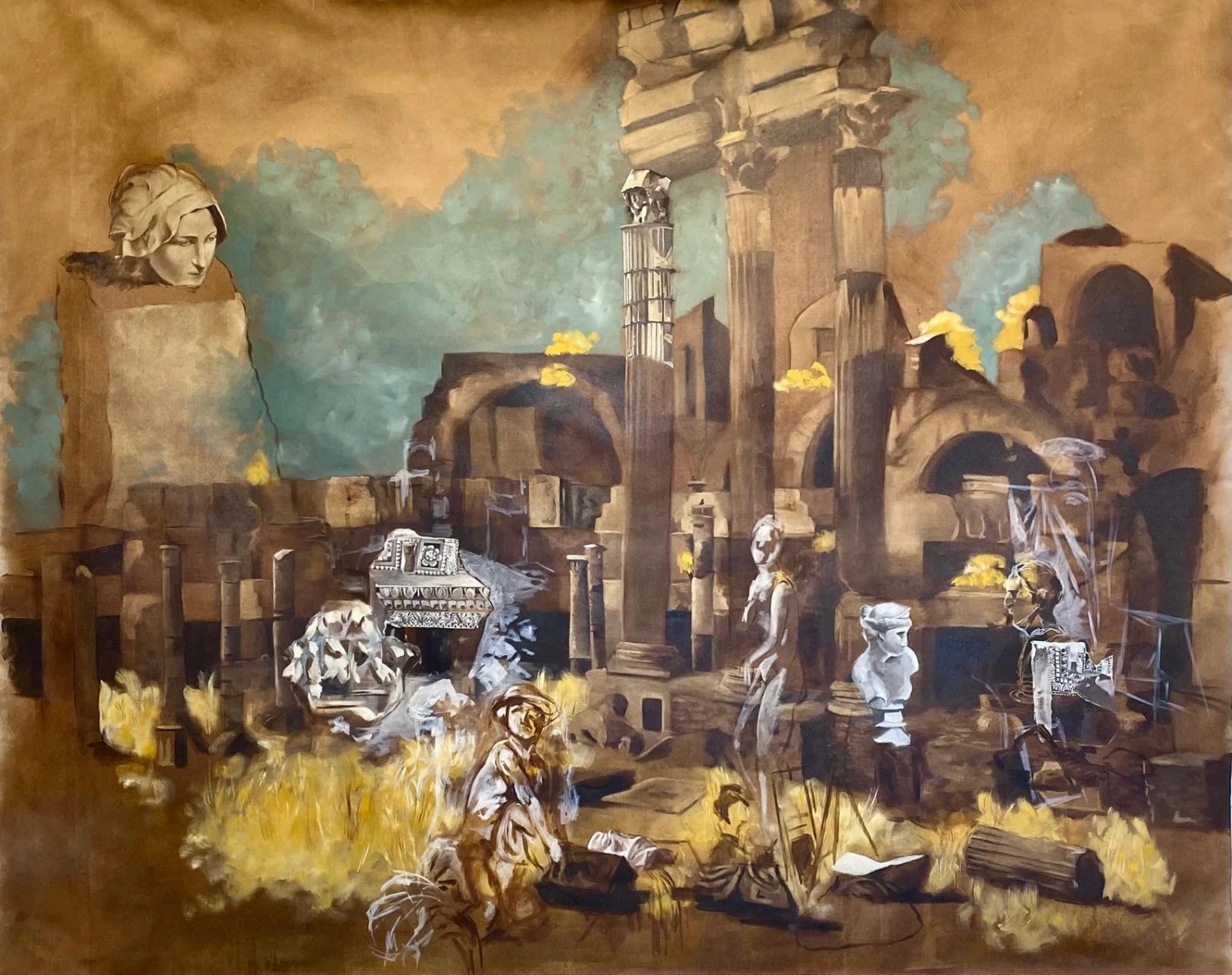 *Riminiscenze I *, 2026, oil on canvas, 165 x 200 cm.