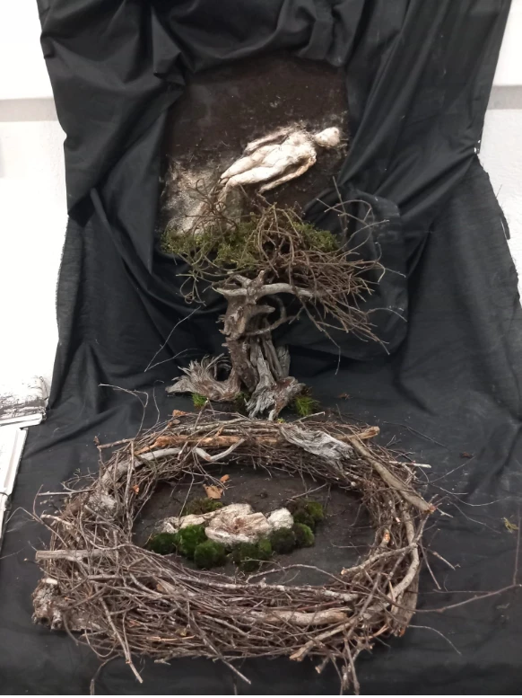 *The Bog and Self*, *Companion Pieces*, *Resting Before Rising*, 80 x 200 cm.