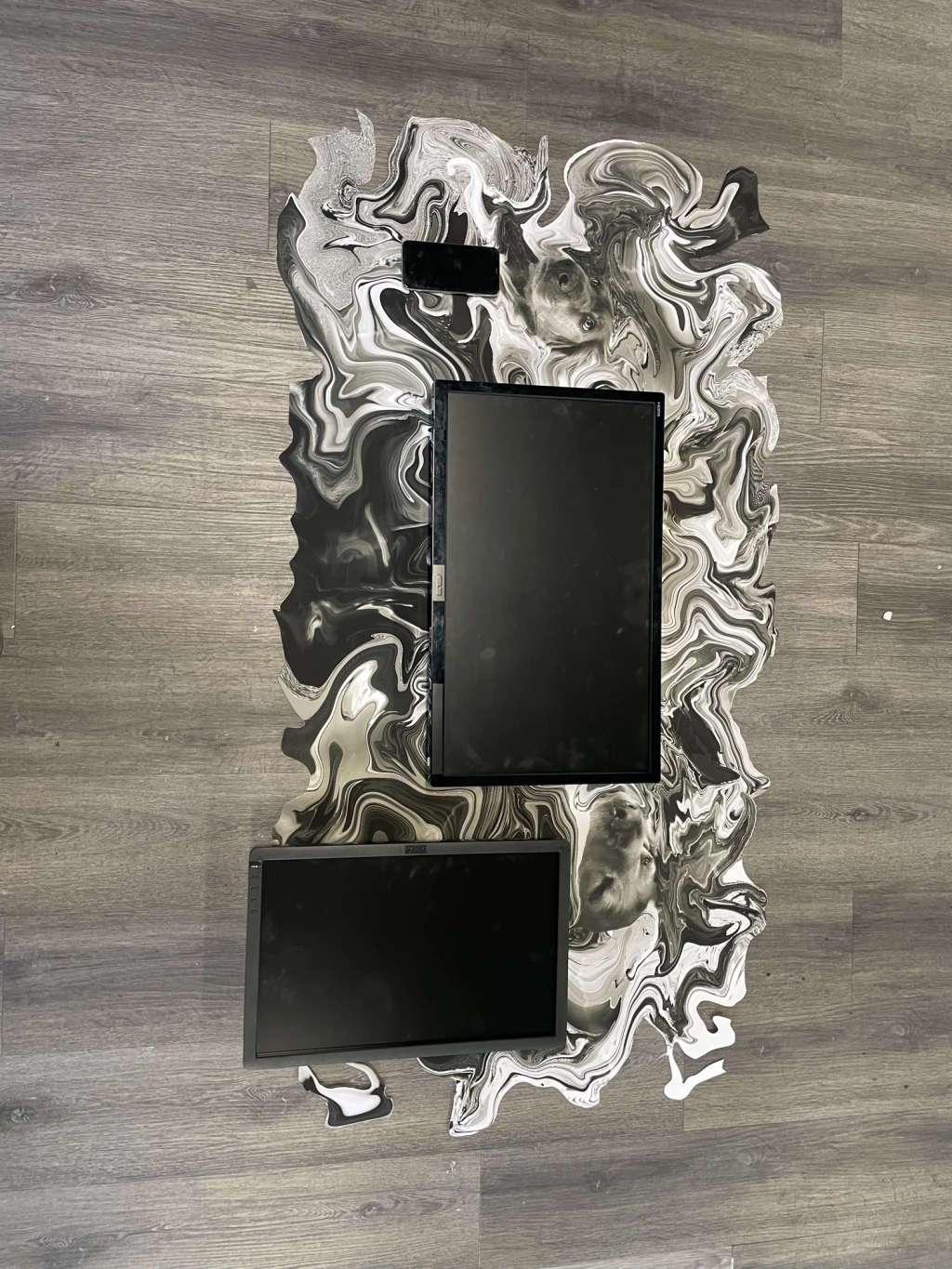 <p>Planning for position of screens in installation. </p>