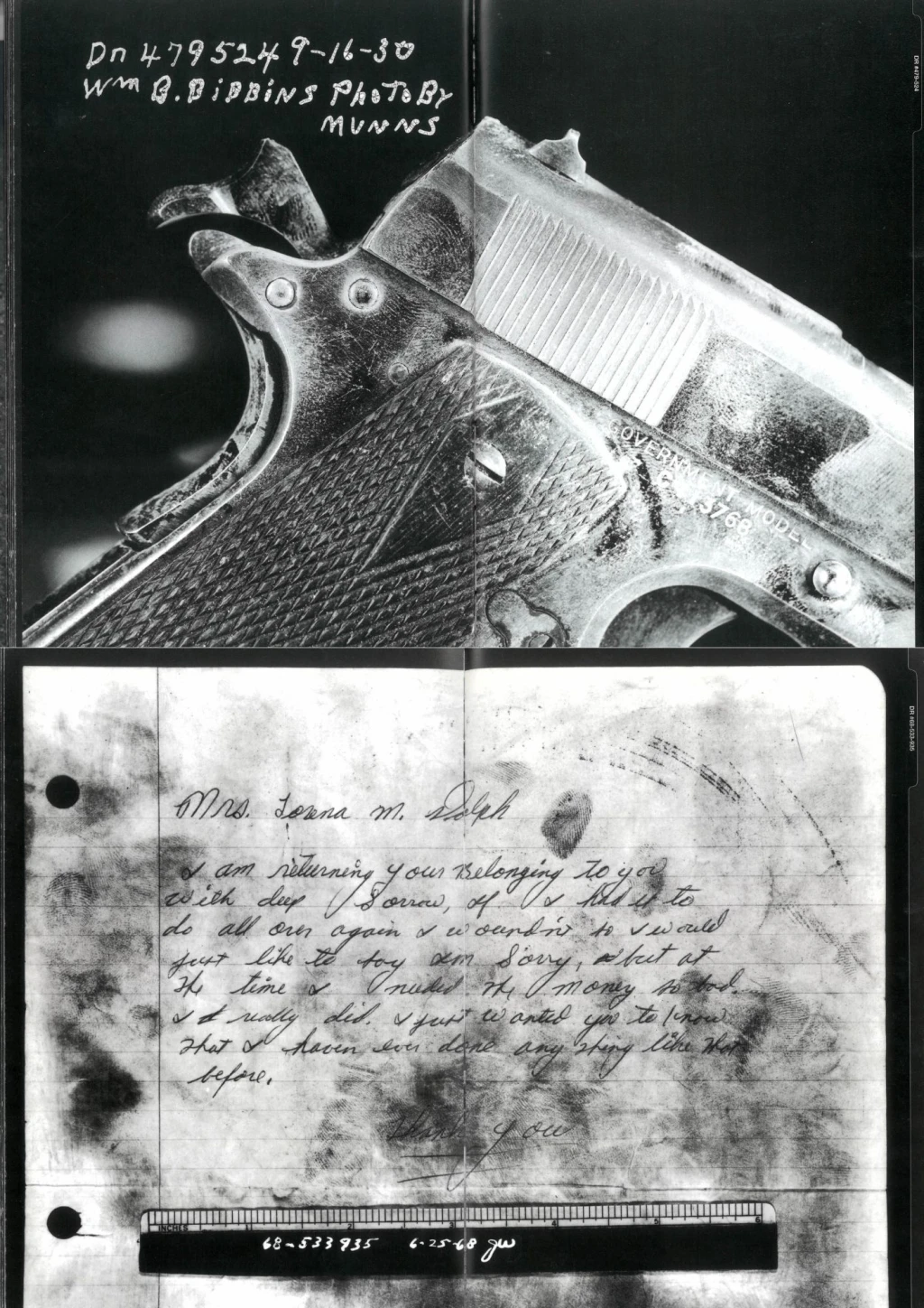 Initial forensic imagery.
