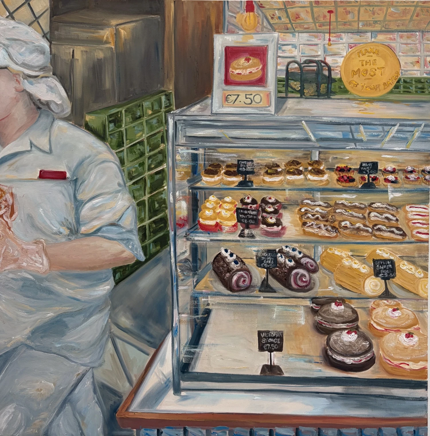 *Rush Hour*, oil on canvas, 120 x 120 cm.