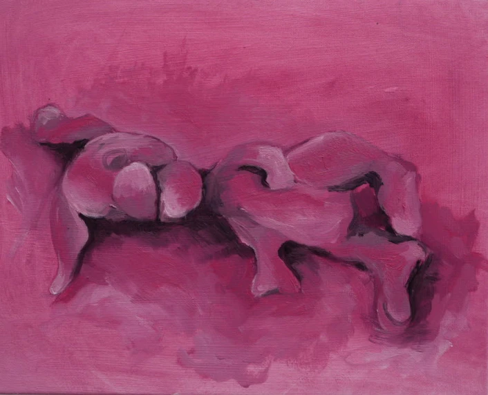 *Woke Up on The Floor Again*, oil on canvas, 20 x 25 cm.