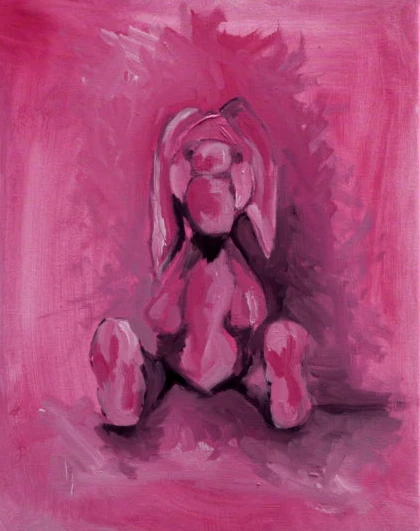 *Sit Straight*, oil on canvas, 25 x 20 cm.