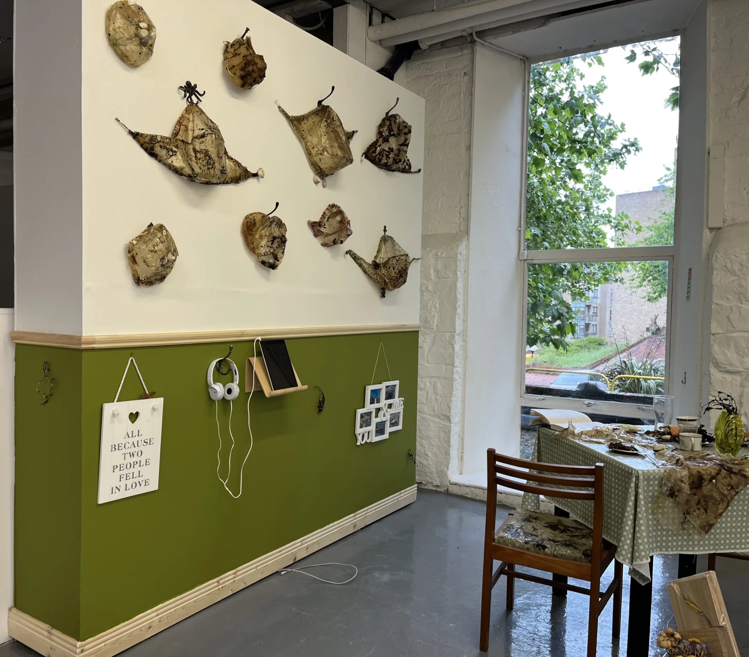 Installation view, *When Will I Go Home?*, NCAD Works 2026.
