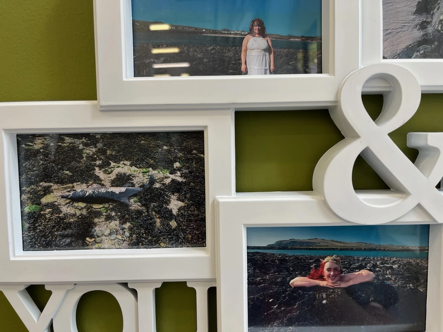 *You & Me* framed photo collage detail.