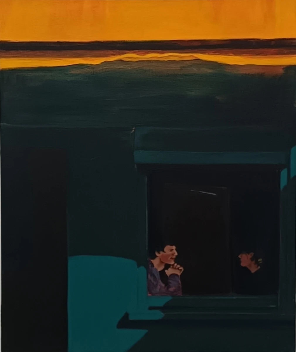 *Withdrawn*, acrylic on canvas, 50 x 60 cm.