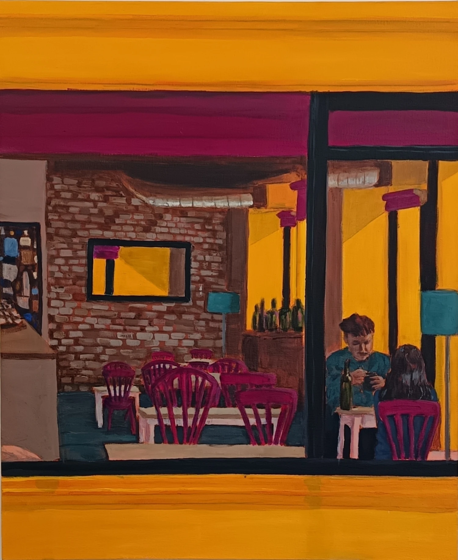 *Space Between*, acrylic on canvas, 50 x 60 cm.