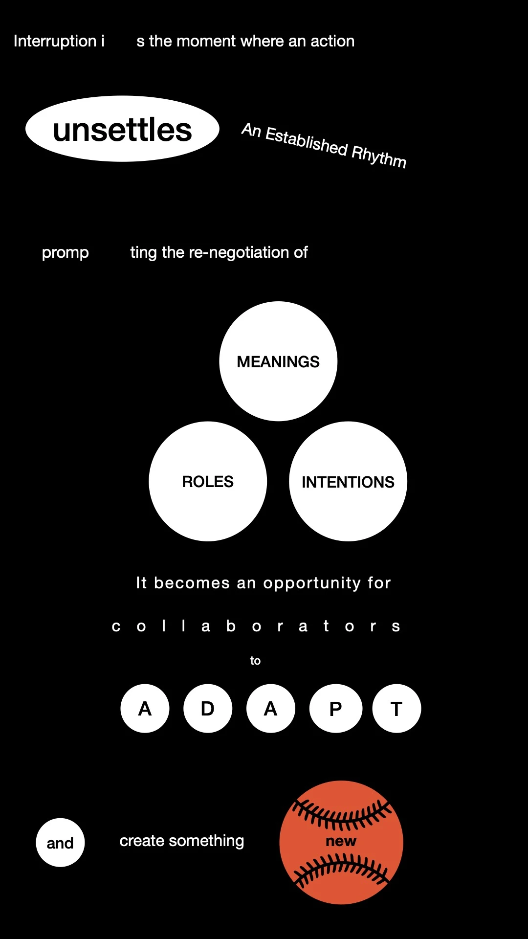 1/12 graphics for a digital zine about collaboration (text by Alisha Tsoumbou Ward).