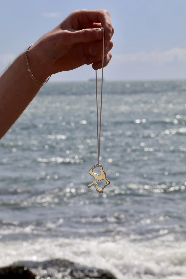 *Fragments* pendant #1, 925 sterling silver.