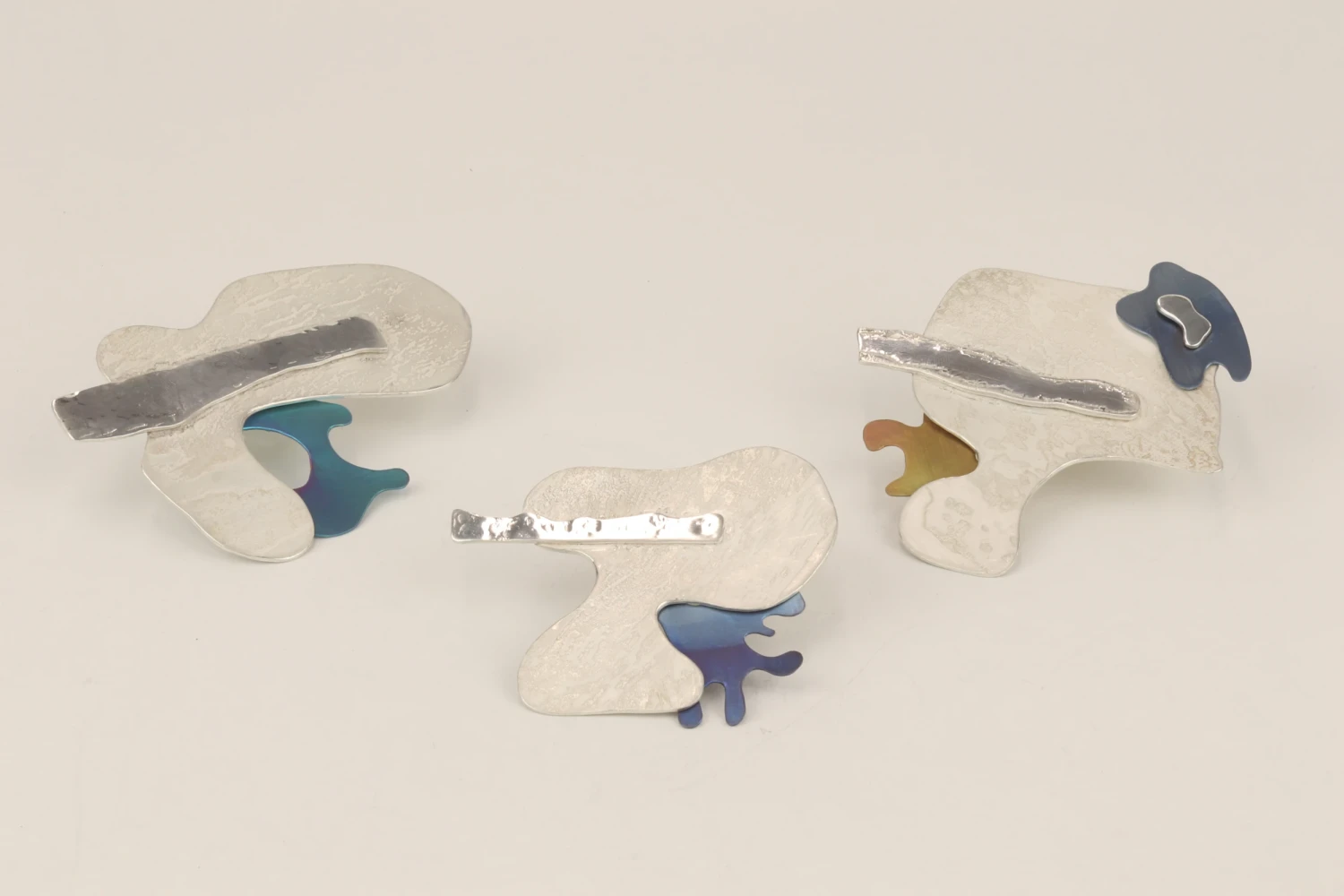 *Killiney Brooch* Collection, 925 sterling silver & anodised niobium.