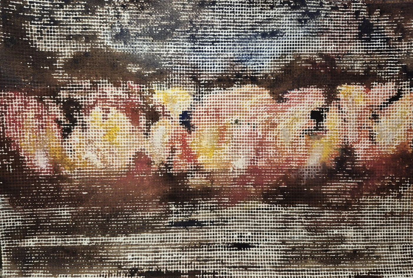 *War/Conflict 10*, watercolour on 140lb paper, 60 x 42 cm.