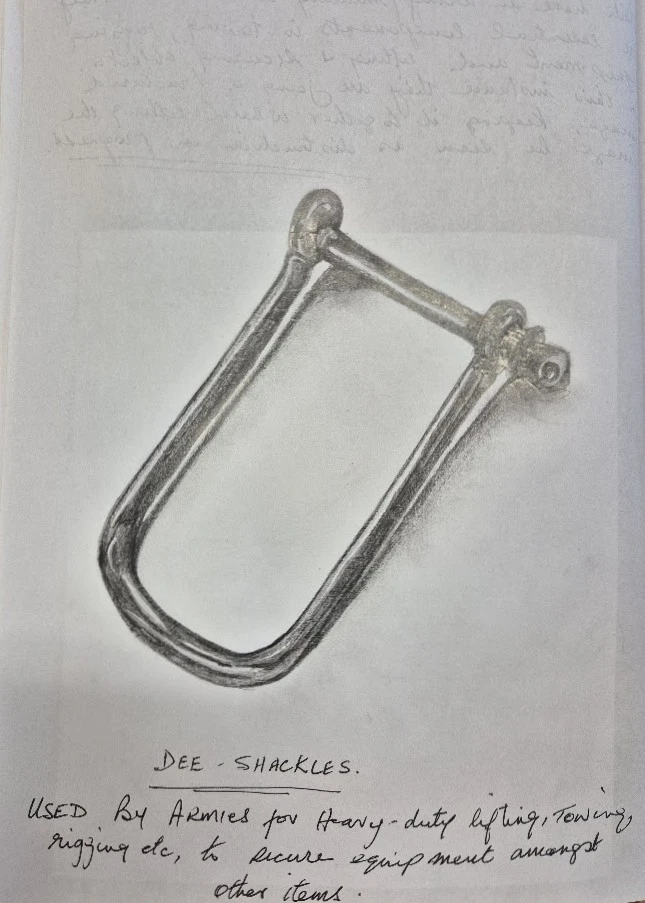 *Dee-Shackle Study*, pencil on paper, 21 x 29.7 cm.