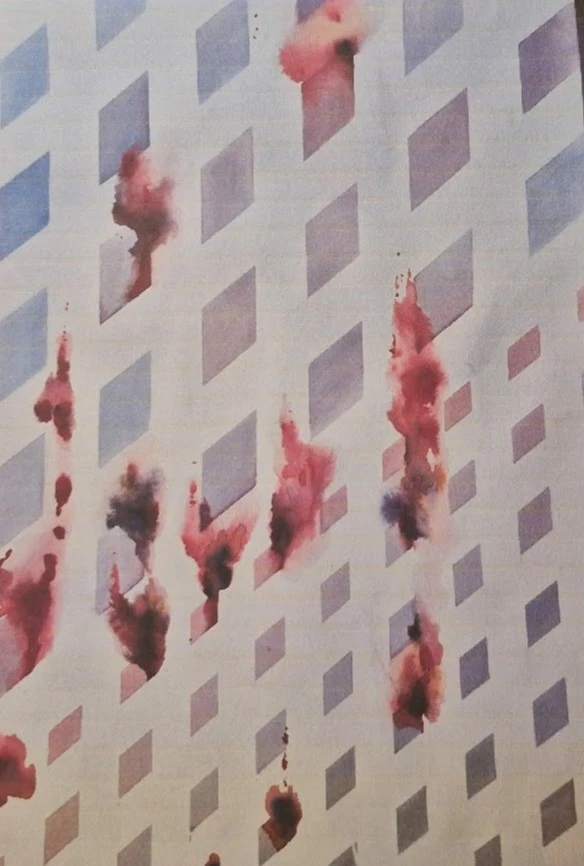 *War/Conflict 6*, watercolour on 140lb paper, 60 x 42 cm.