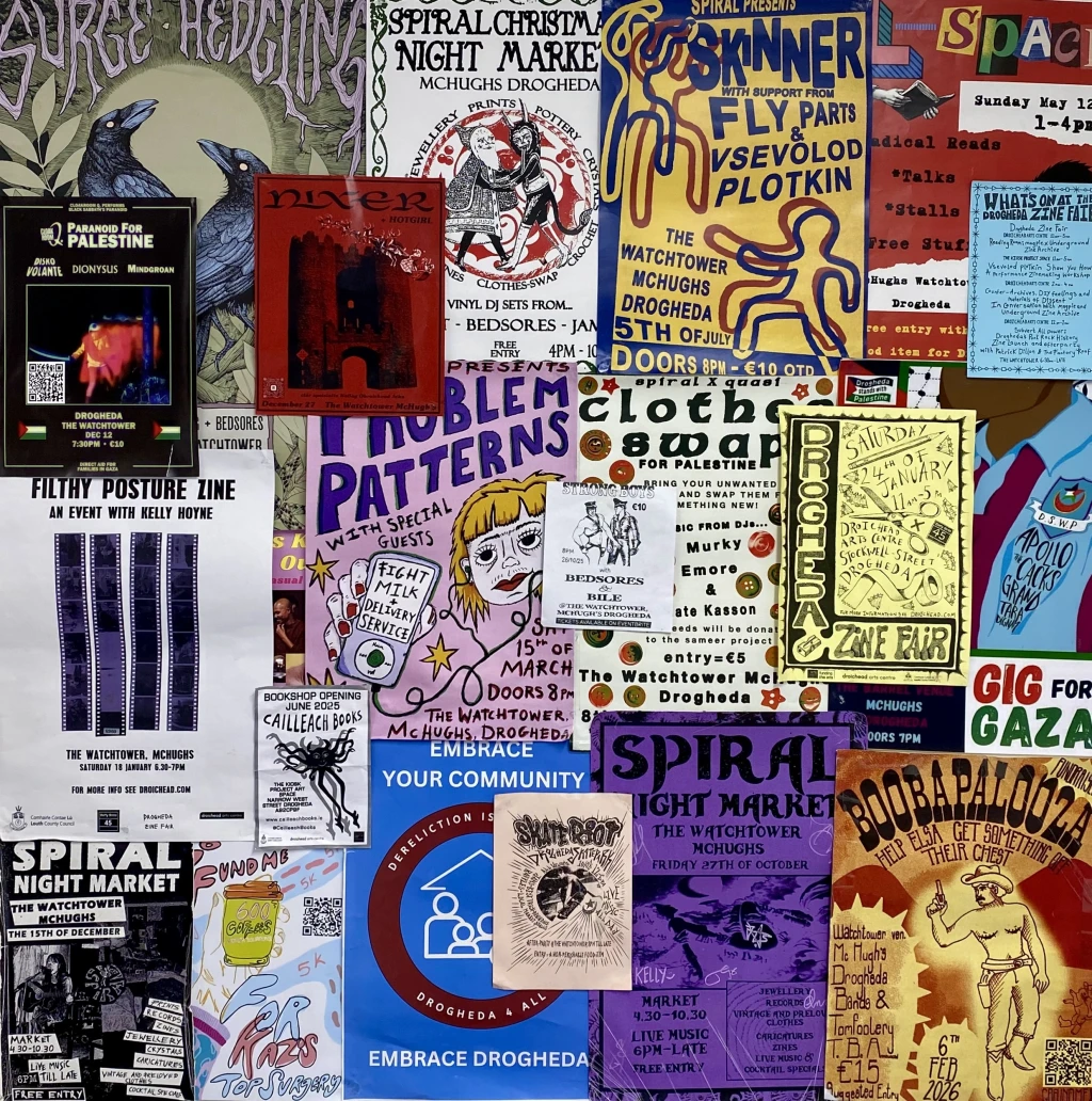 *McHugh's Poster Collage*. McHugh's is a popular venue in Drogheda, many special local events take place here.