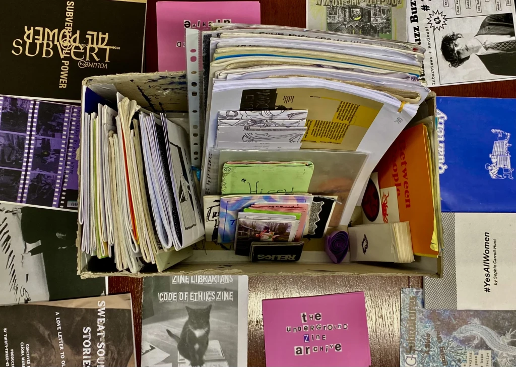 *The Underground Zine Archive*, interactive element & research material.