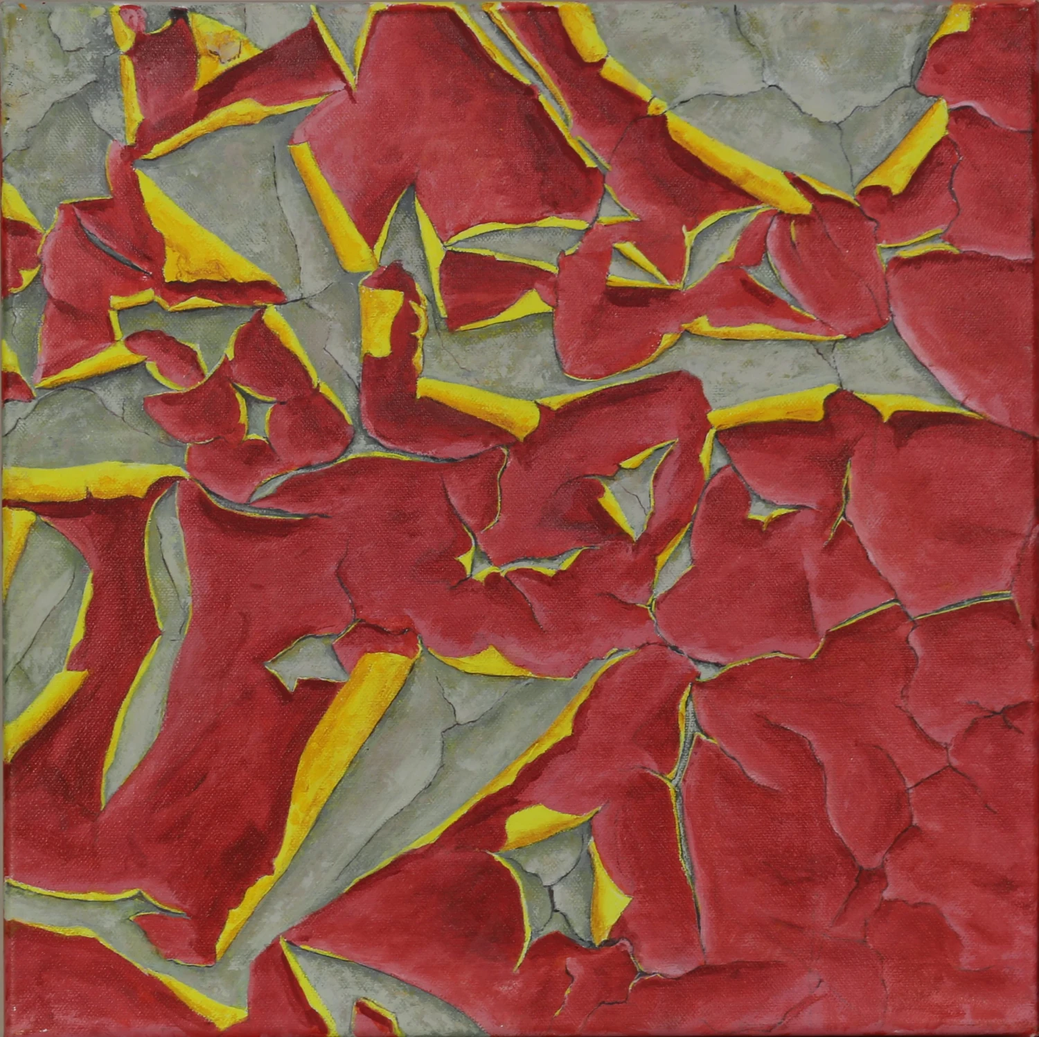 *Peeling Study #6*, acrylic on canvas, 40 x 40 cm.