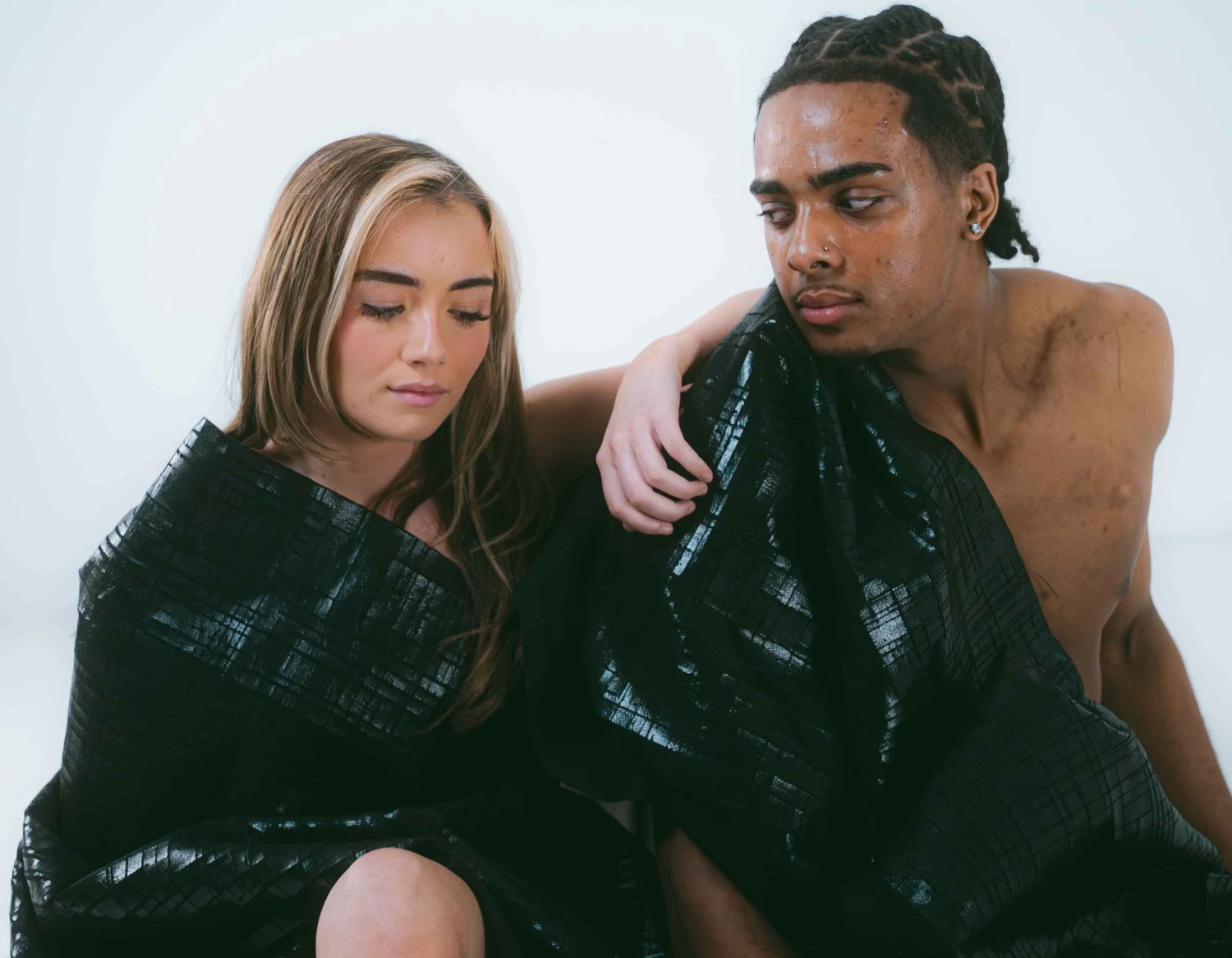 Foil on 100% Hemp denim.