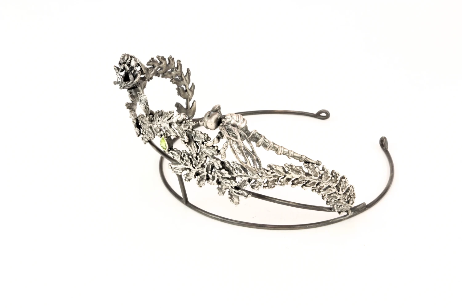 *Tailtiu Tiara*, 925 silver, peridot.