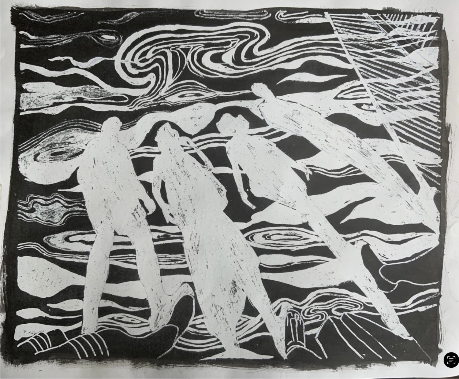 *Islands in the Stream*, ink on paper, 60 x 42 cm.