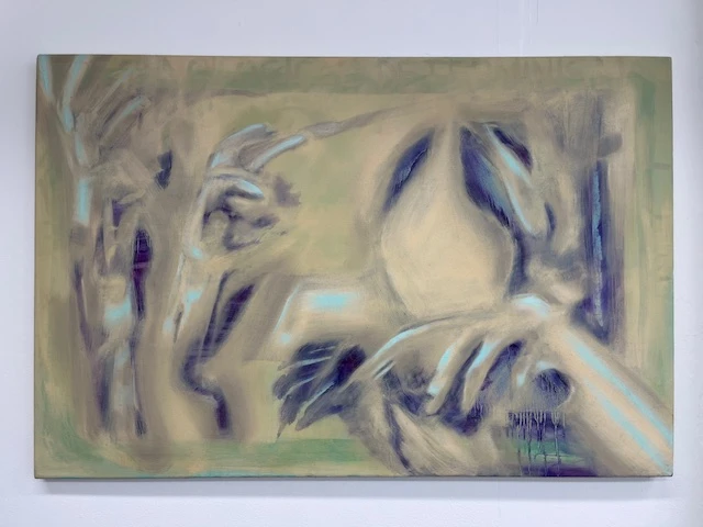 *Zeroes and Ones*, oil on canvas.