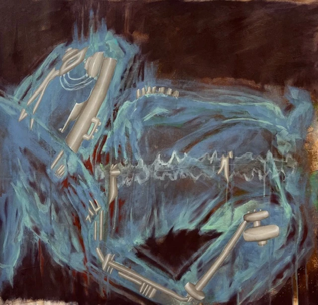 *Posterior Division*, acrylic and oil on canvas.