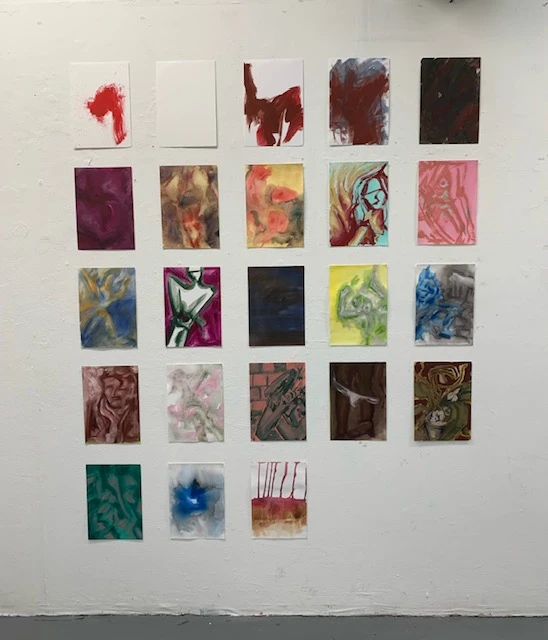 *One of Many*, acrylic, watercolour and oil on paper.