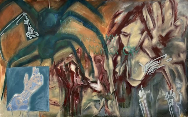 *Metallic Taste of Patience*, acrylic and oil on canvas.
