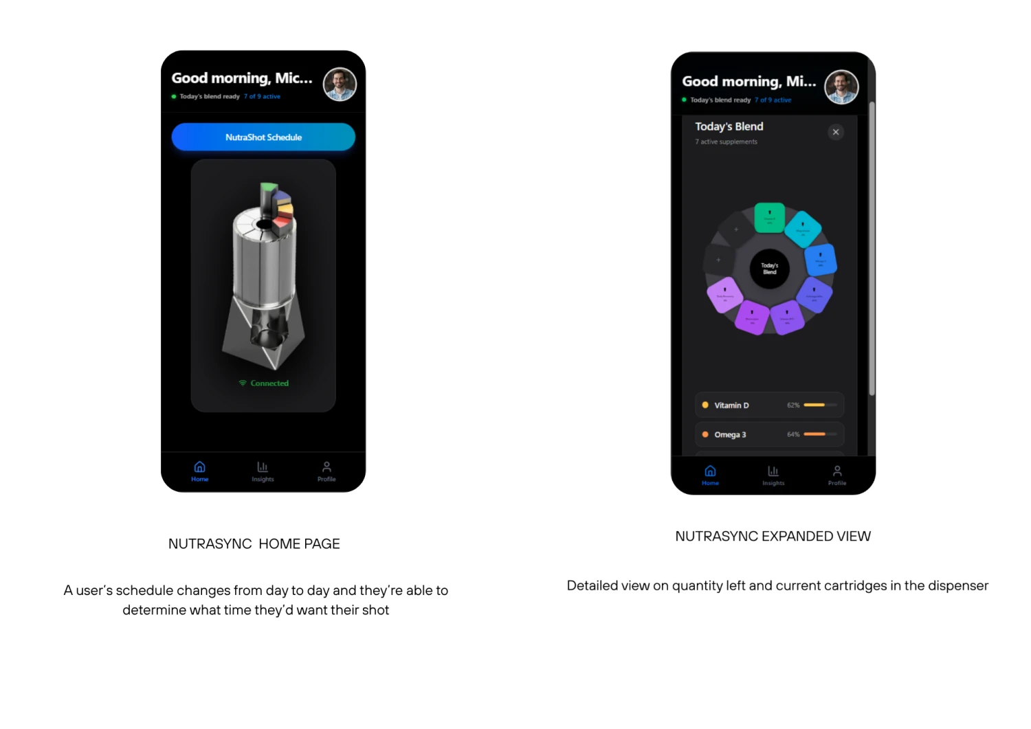 App homescreen.